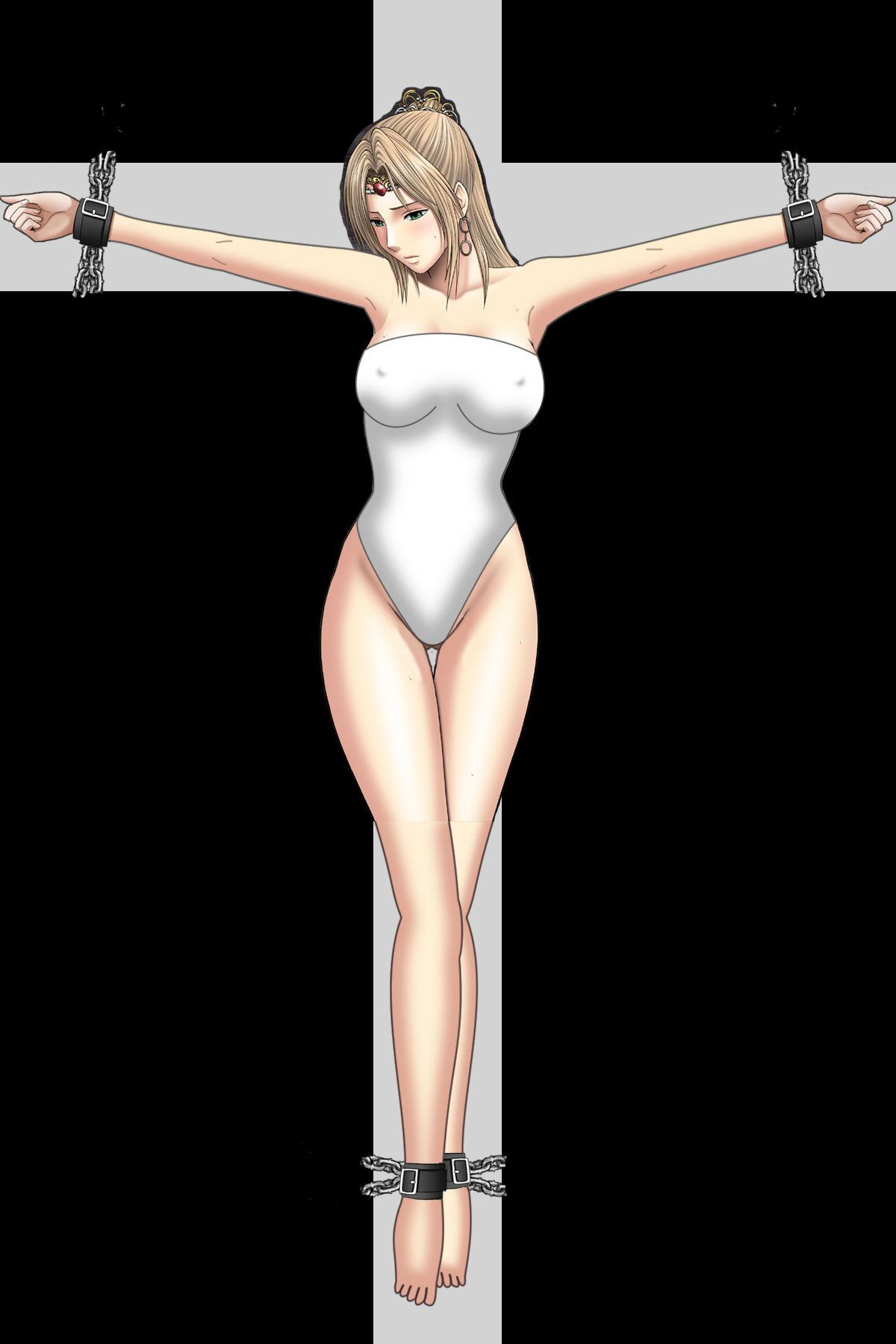 I don't... Please forgive me... "The second erotic image part07 The transformation heroine that has been crucified while panting and suffering crying is executed from now [heroine defeat-bondage torture] 16