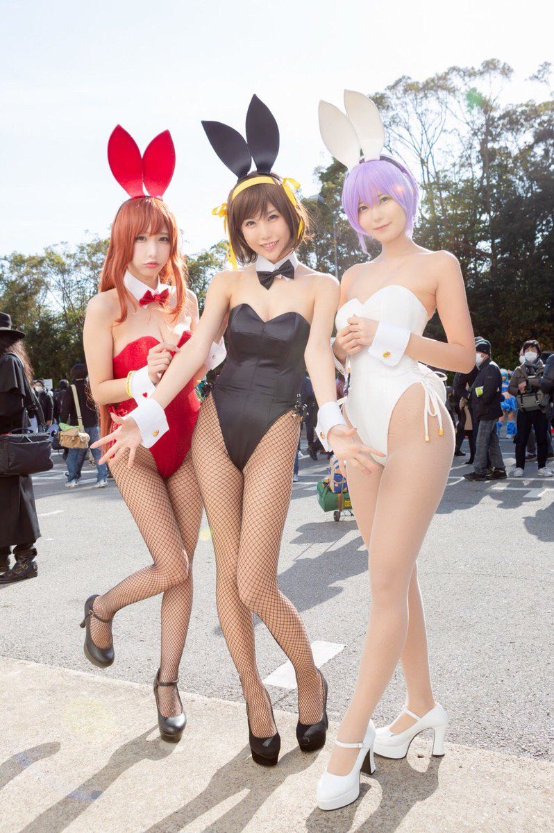 Cosplayers, this period will become the erotic bunny of Haruhi Suzumiya!!!!! 3