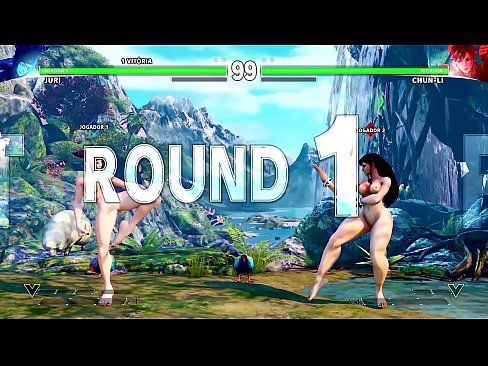 Street Fighter V - Juri Vs Chun-li Nude Mod Showcase - 2 min 11