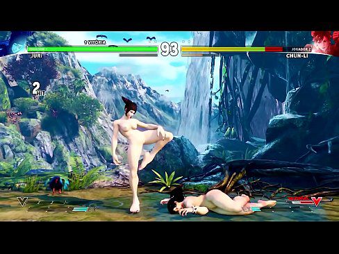 Street Fighter V - Juri Vs Chun-li Nude Mod Showcase - 2 min 13