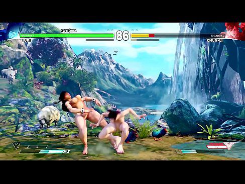 Street Fighter V - Juri Vs Chun-li Nude Mod Showcase - 2 min 15