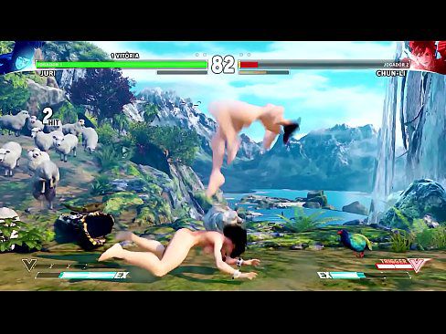 Street Fighter V - Juri Vs Chun-li Nude Mod Showcase - 2 min 16