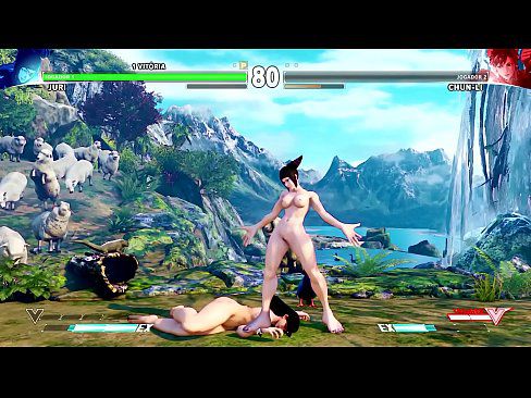 Street Fighter V - Juri Vs Chun-li Nude Mod Showcase - 2 min 18