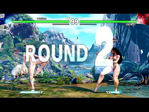 Street Fighter V - Juri Vs Chun-li Nude Mod Showcase - 2 min 19