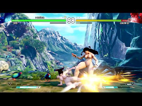 Street Fighter V - Juri Vs Chun-li Nude Mod Showcase - 2 min 20
