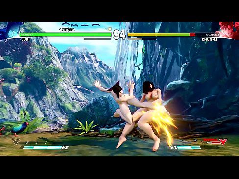 Street Fighter V - Juri Vs Chun-li Nude Mod Showcase - 2 min 21