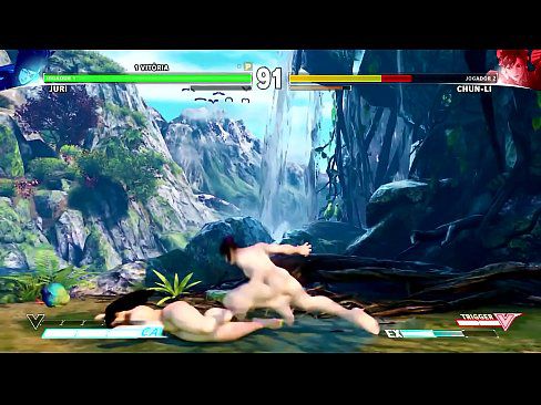 Street Fighter V - Juri Vs Chun-li Nude Mod Showcase - 2 min 22