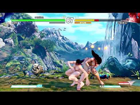 Street Fighter V - Juri Vs Chun-li Nude Mod Showcase - 2 min 23