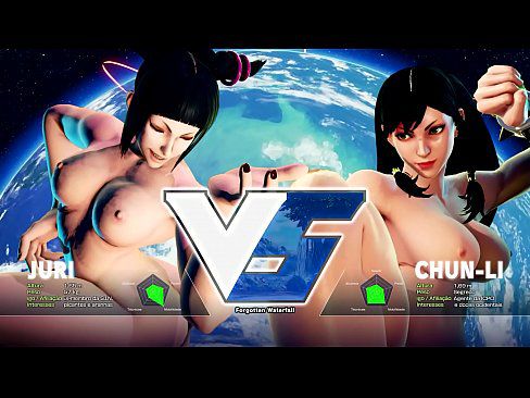 Street Fighter V - Juri Vs Chun-li Nude Mod Showcase - 2 min 4