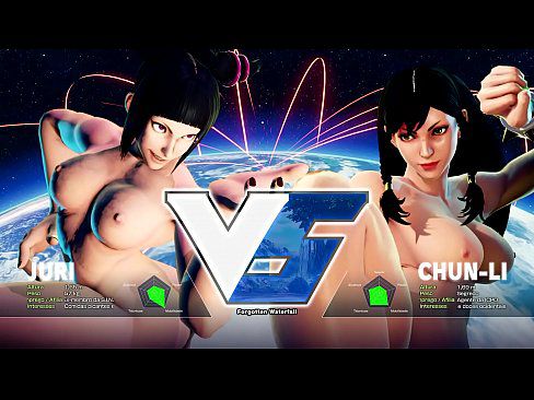 Street Fighter V - Juri Vs Chun-li Nude Mod Showcase - 2 min 6