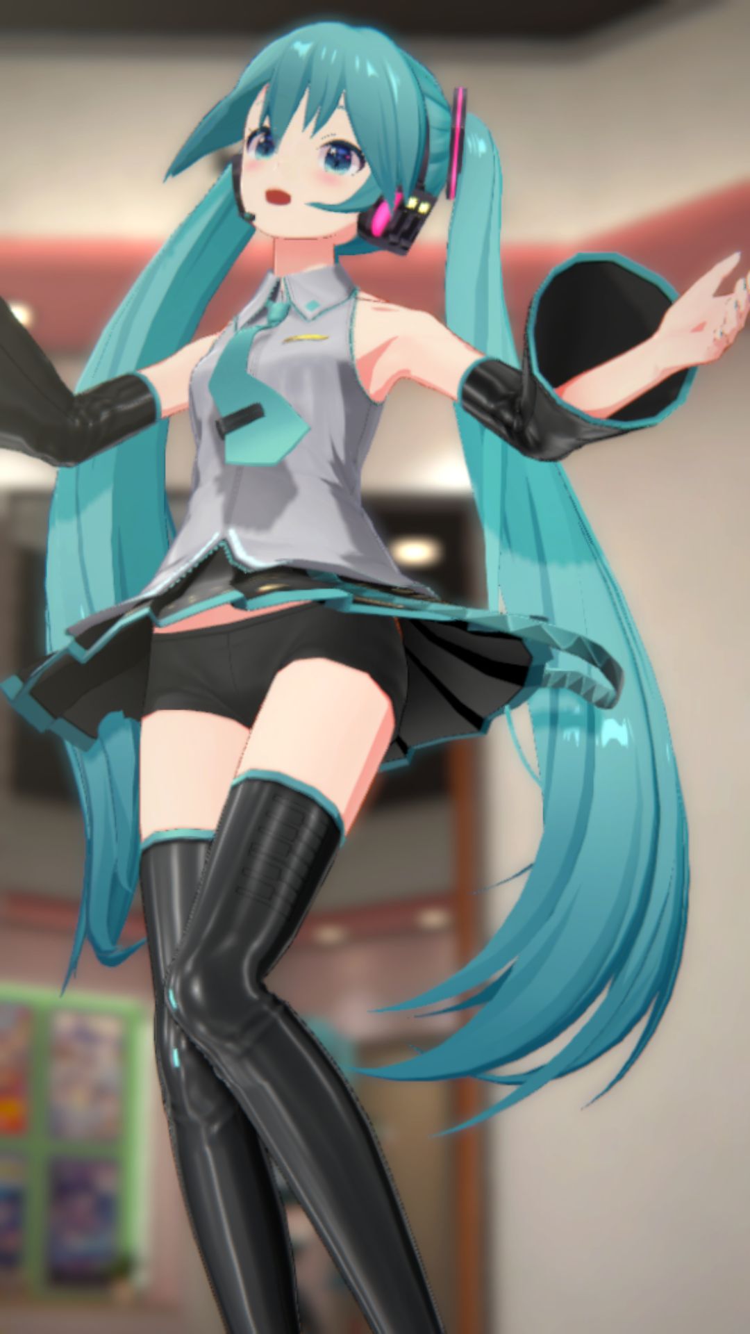 The result of peeking into the contents of the skirt of the smartphone game "IDOLY PRIDE" Hatsune Miku and Hatsune Miku costume 13
