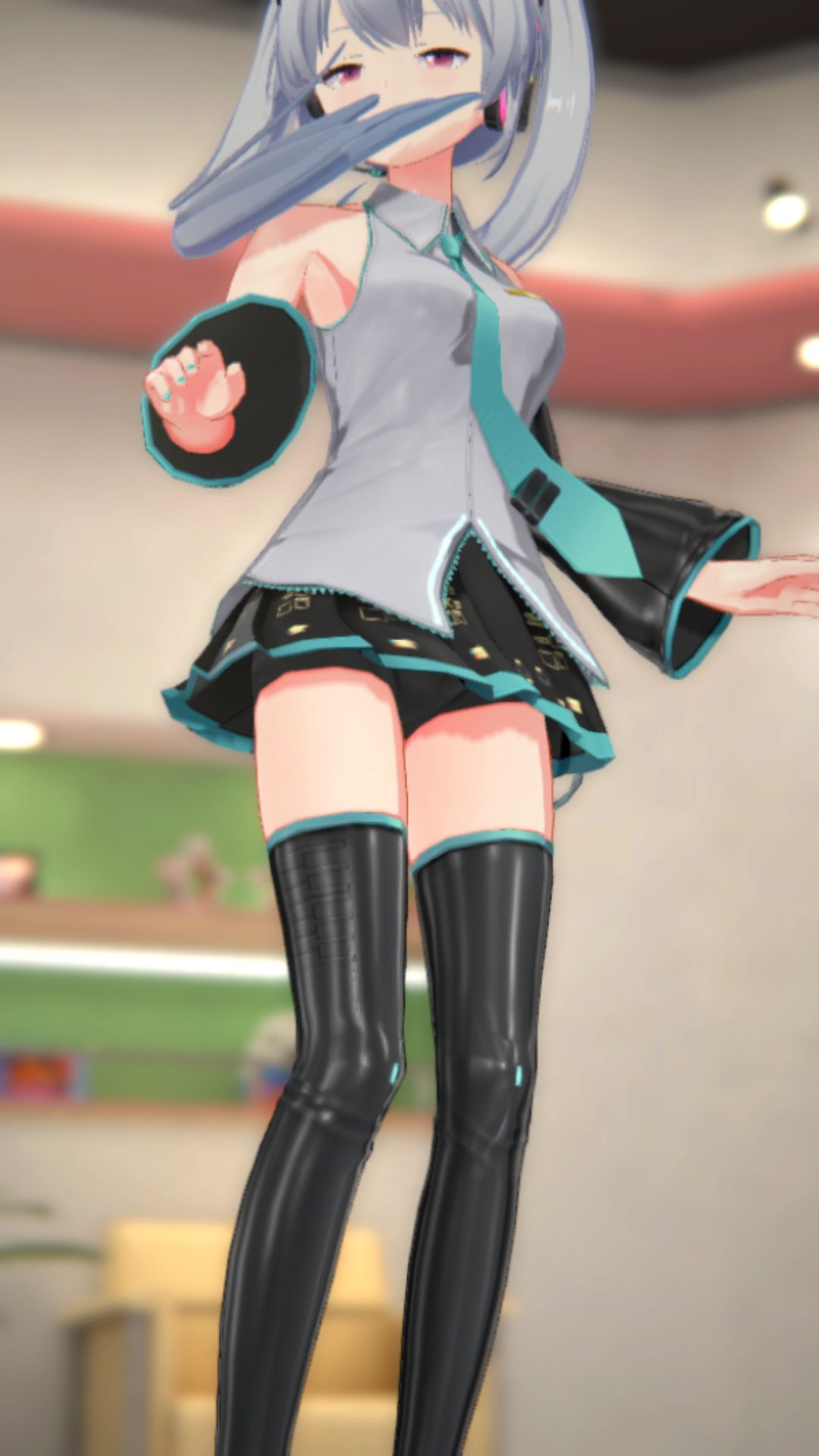 The result of peeking into the contents of the skirt of the smartphone game "IDOLY PRIDE" Hatsune Miku and Hatsune Miku costume 4