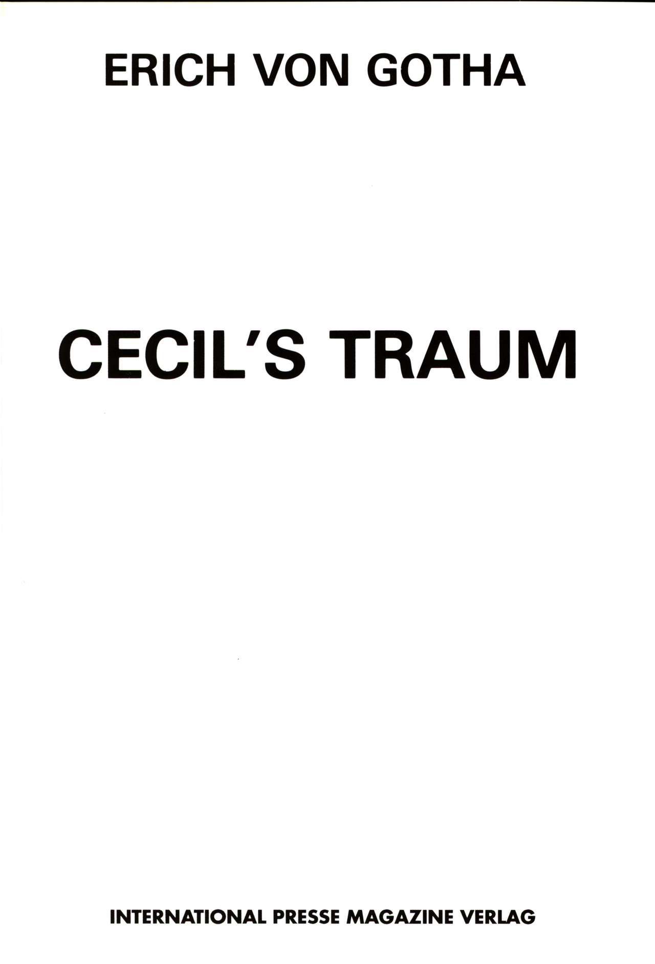 [Erich von Götha] Cecil's Traum [German] 2