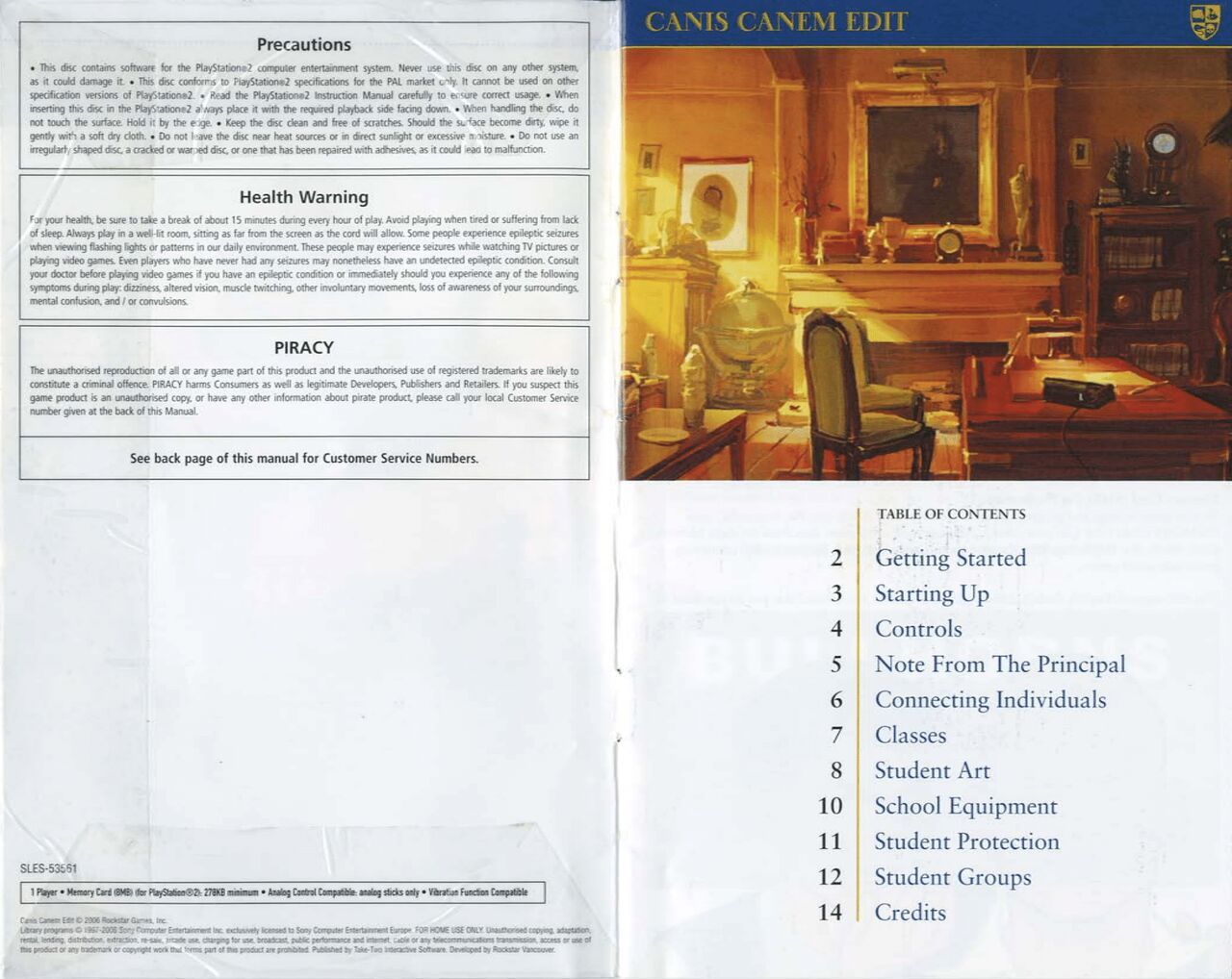 Canis Canem Edit (PlayStation 2) Game Manual 2