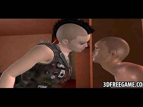 This is the recorded 3D babe fight punk scene. 10