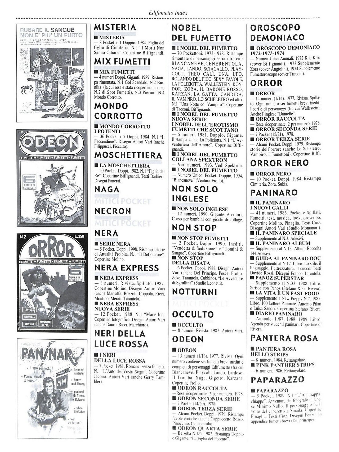 EdiFumetto index (Graziano Origa, 2002) [Italian] 85