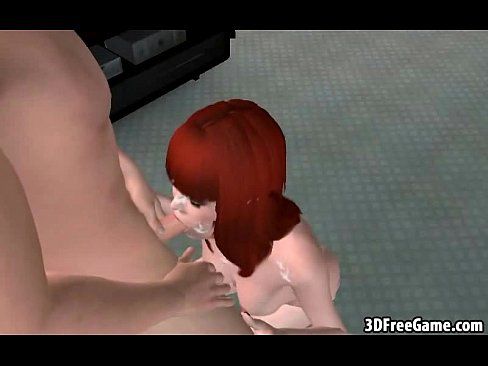 Is this sexy redhead 3D babe sucking people and XO 21