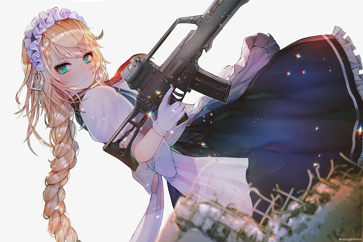 Secondary image of a pretty girl with a firearm, etc. 4 [non-erotic] 13
