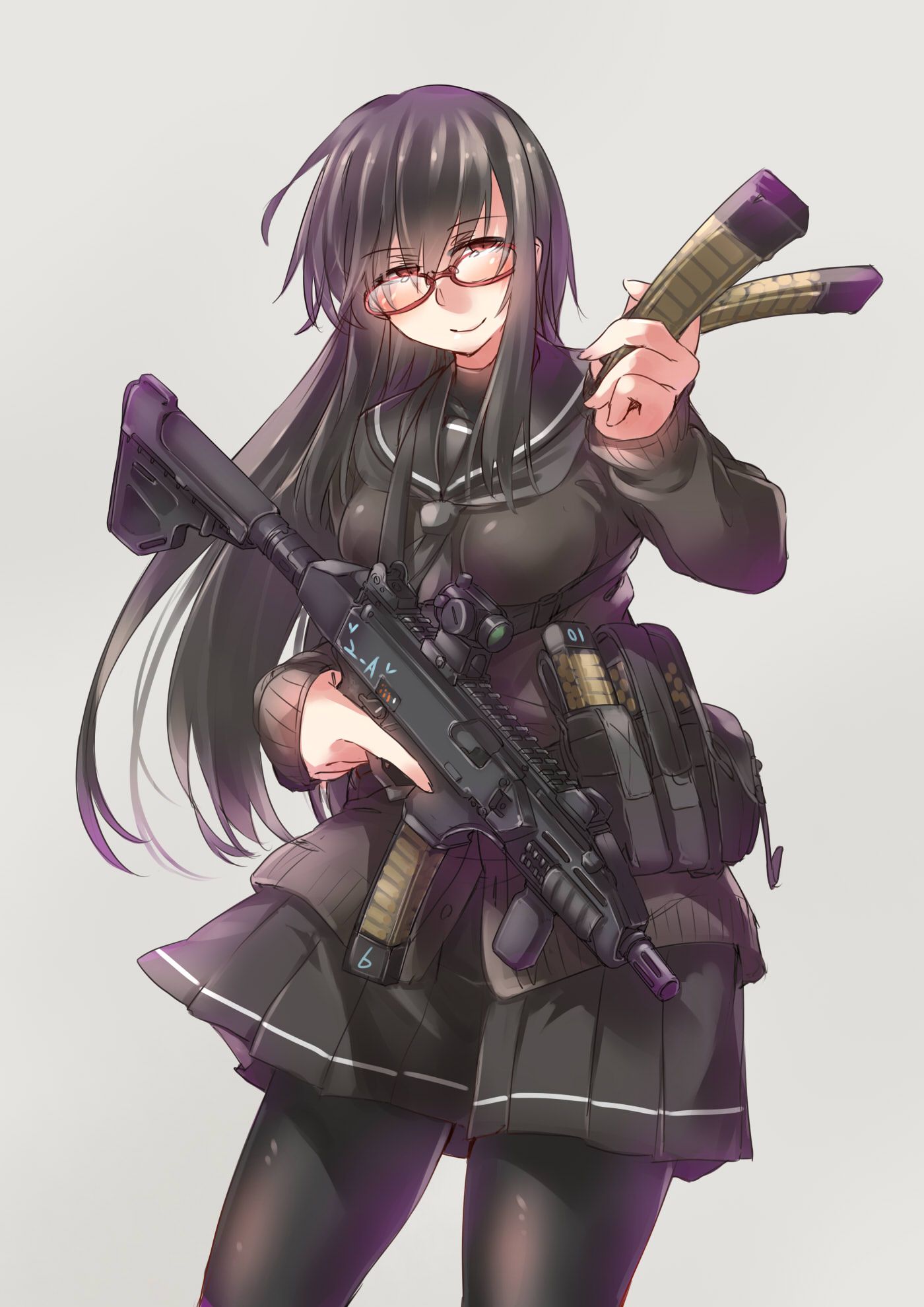 Secondary image of a pretty girl with a firearm, etc. 4 [non-erotic] 15