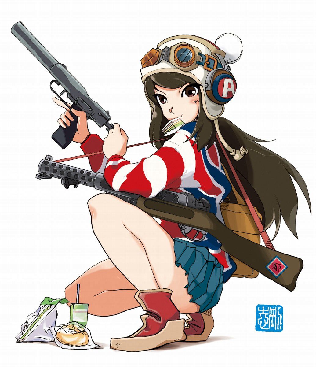 Secondary image of a pretty girl with a firearm, etc. 4 [non-erotic] 17