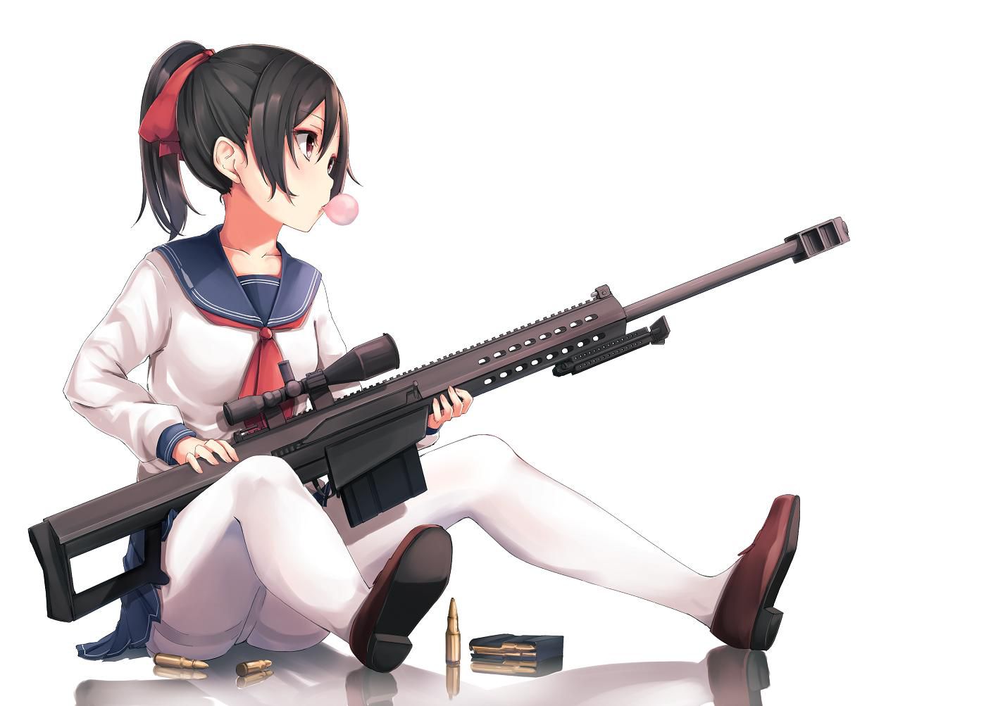 Secondary image of a pretty girl with a firearm, etc. 4 [non-erotic] 26