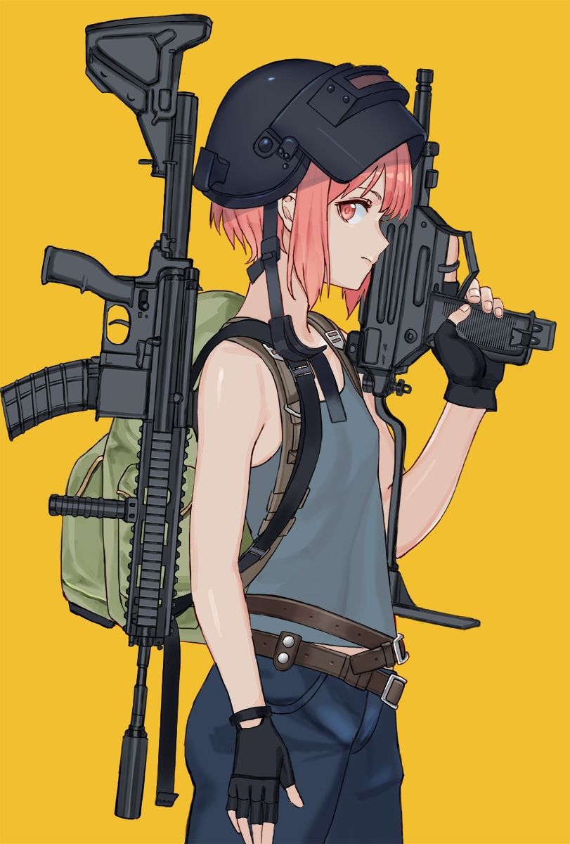 Secondary image of a pretty girl with a firearm, etc. 4 [non-erotic] 4