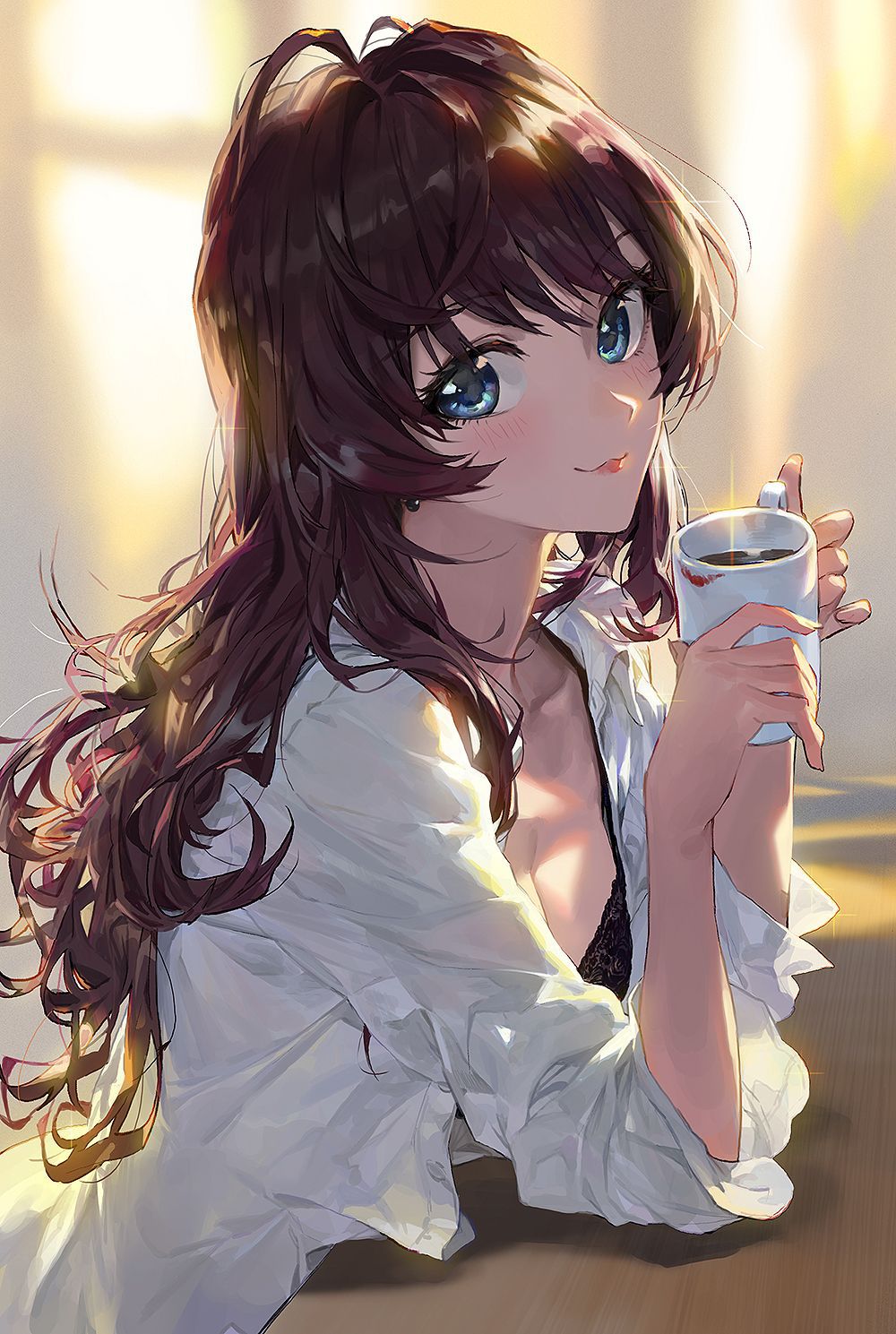 Secondary image of a cute girl who is drinking a drink [non-erotic] 35