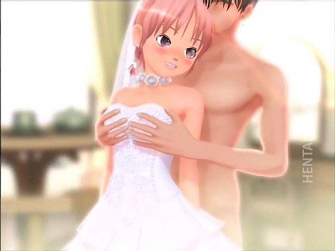 Hot 3D hentai bride facialized is 4