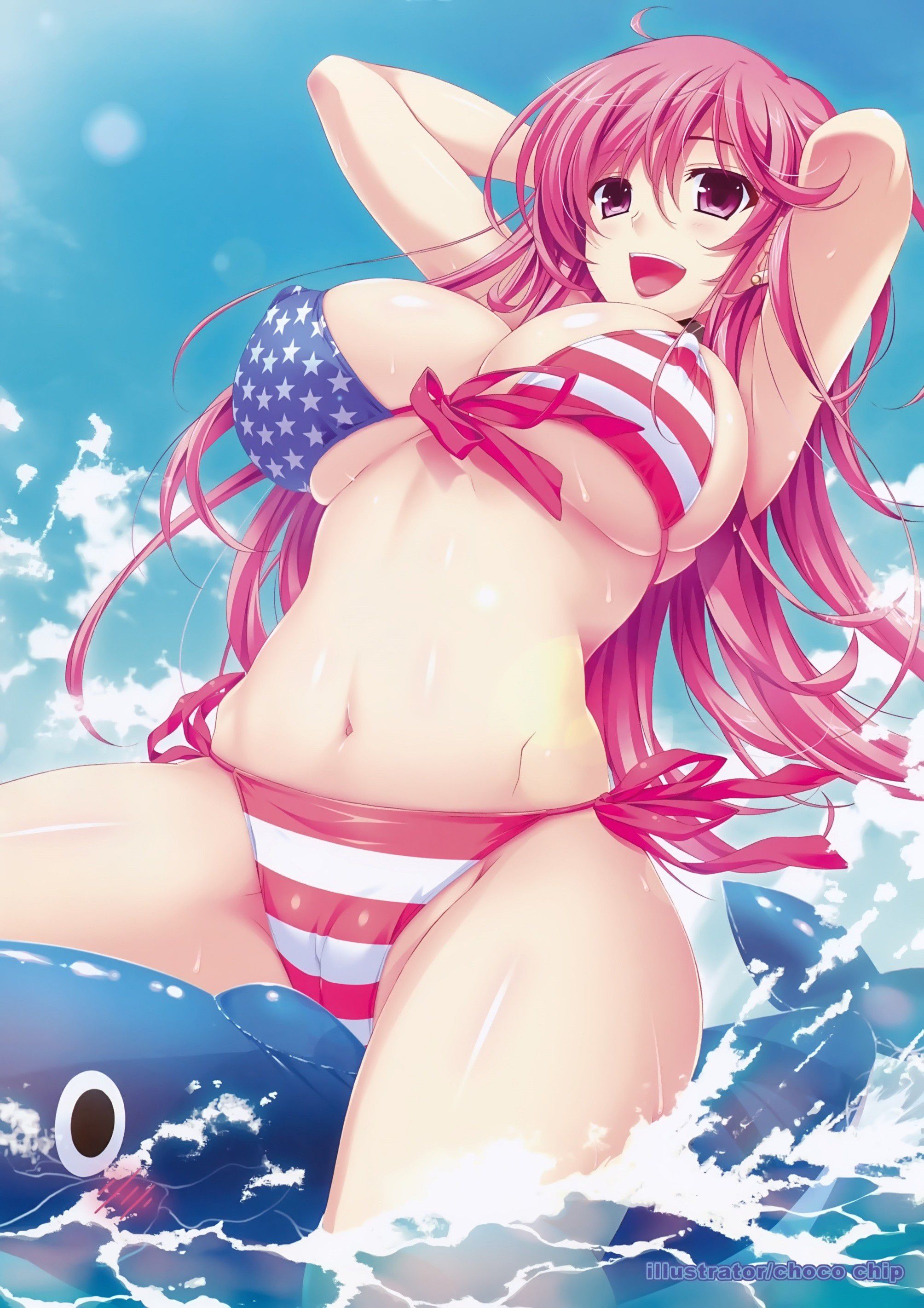 The swimsuit that wants to see the image of a swimsuit is lewd. That cloth area 13