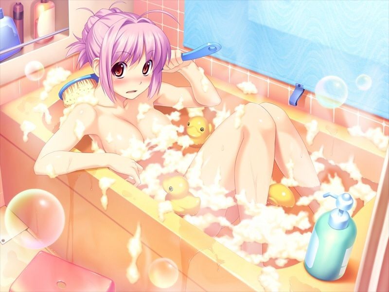 The image of the girl who is in the bath 16