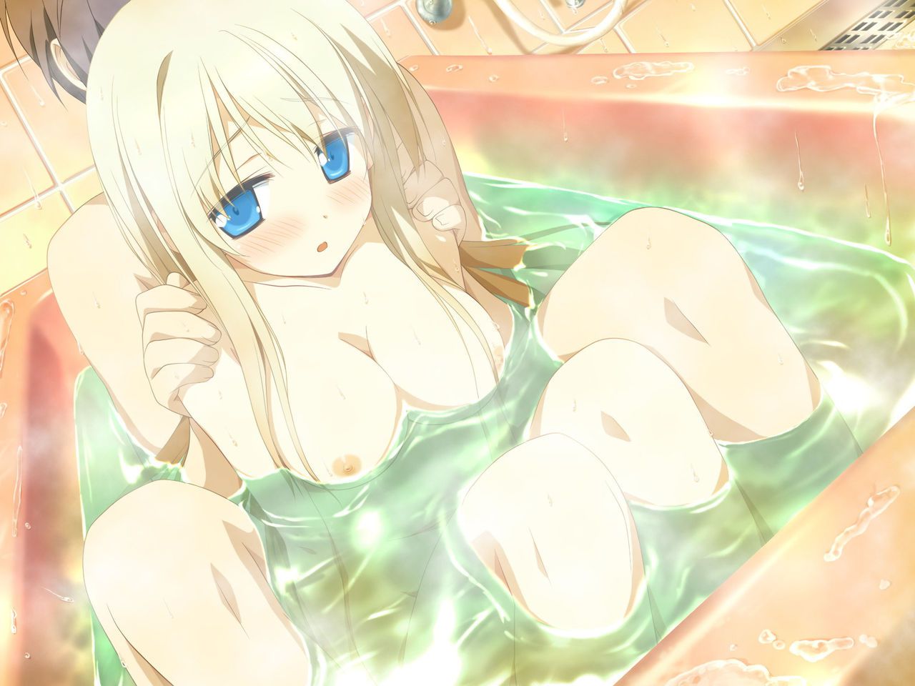 Erotic pictures of two-dimensional beautiful girl that is so hot in the bath and onsen. vol.327 3
