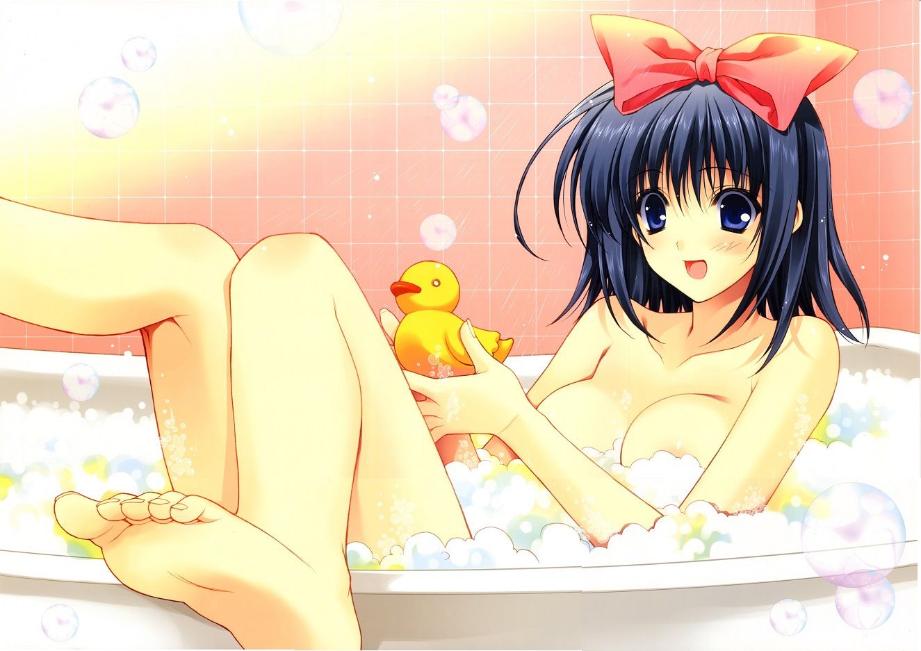 Erotic pictures of two-dimensional beautiful girl that is so hot in the bath and onsen. vol.327 48