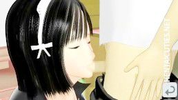 3D hentai maid licking a hard penis 16