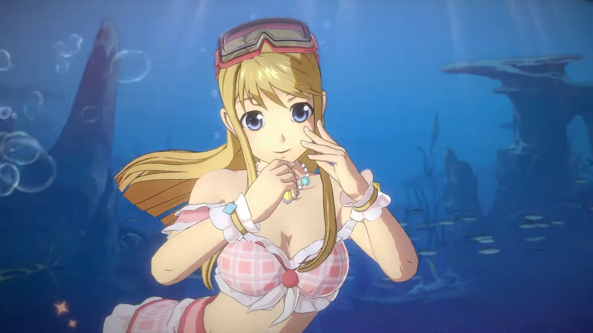 Winry and Hawkeye's erotic swimsuit outfit at the "Fullmetal Alchemist MOBILE" swimsuit event! 10