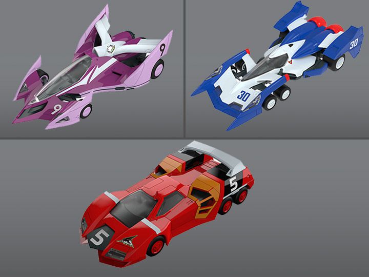 Future GPX Cyber Formula Variable Action Kit Stealth Jaguar, Super Asrada, & Fire Sperion G.T.R Model Kits [bigbadtoystore.com] Future GPX Cyber Formula Variable Action Kit Stealth Jaguar, Super Asrada, & Fire Sperion G.T.R Model Kits 1
