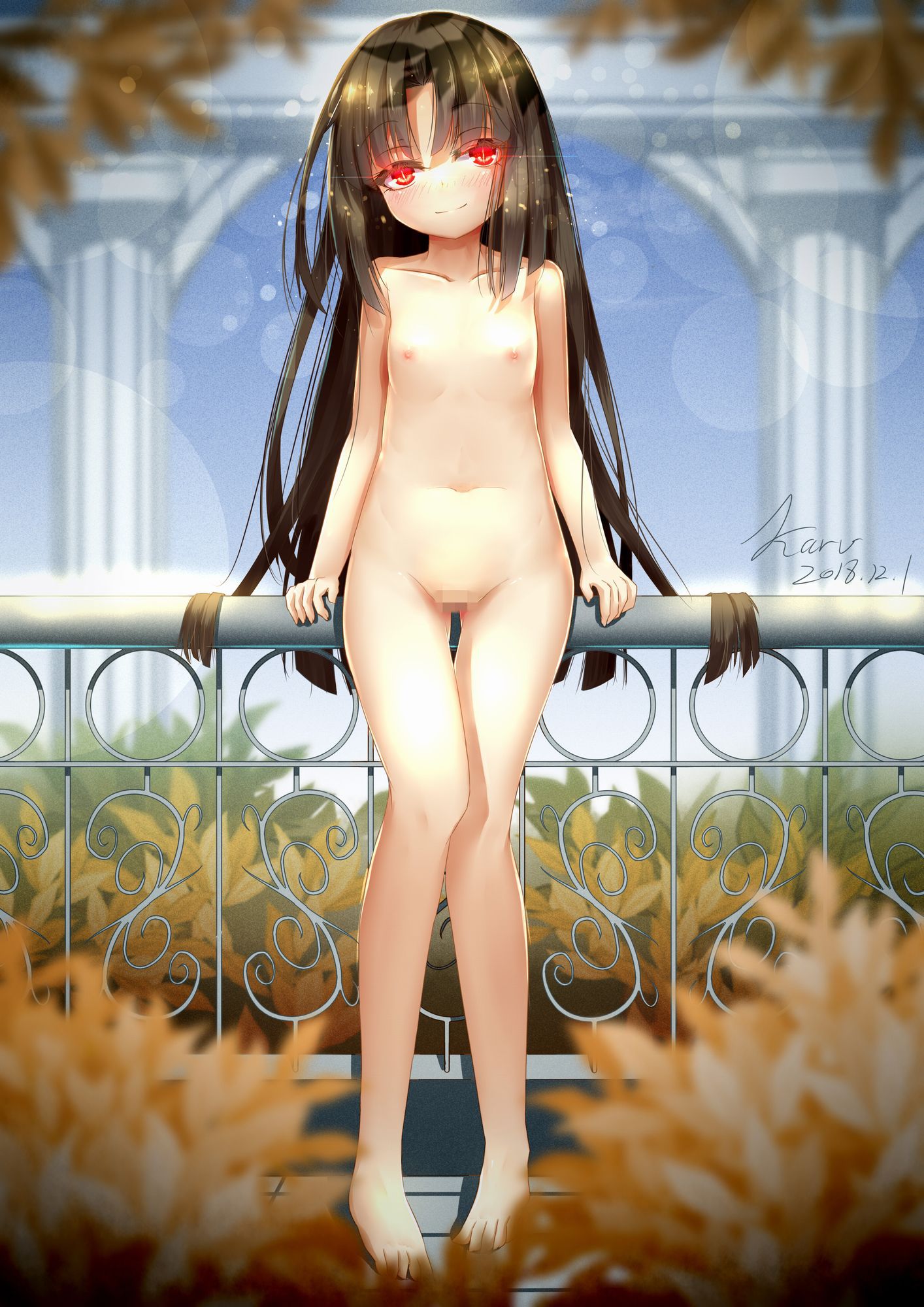 【二次・ZIP】全裸を披露している虹美少女のエロ画像 8