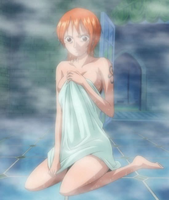 【 image 】 One piece The fact that the sperm of the boys of the world was squeezed by this Nami's bathing scene wwwwwww 1