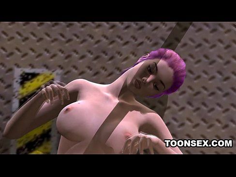 3D Emo Dyke Toys Herself and Gets Scissored - 5 min HD 11