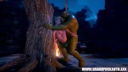 Elf Fucked By Orc In The Woods 9