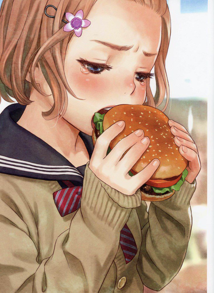 Secondary: The second image of a cute girl who is eating food. 11 [Non-erotic] 20