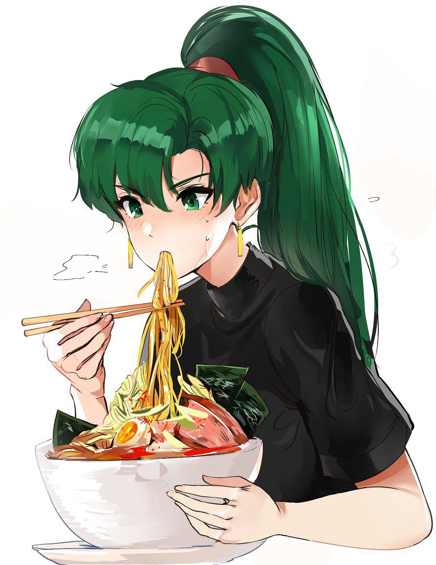 Secondary: The second image of a cute girl who is eating food. 11 [Non-erotic] 23