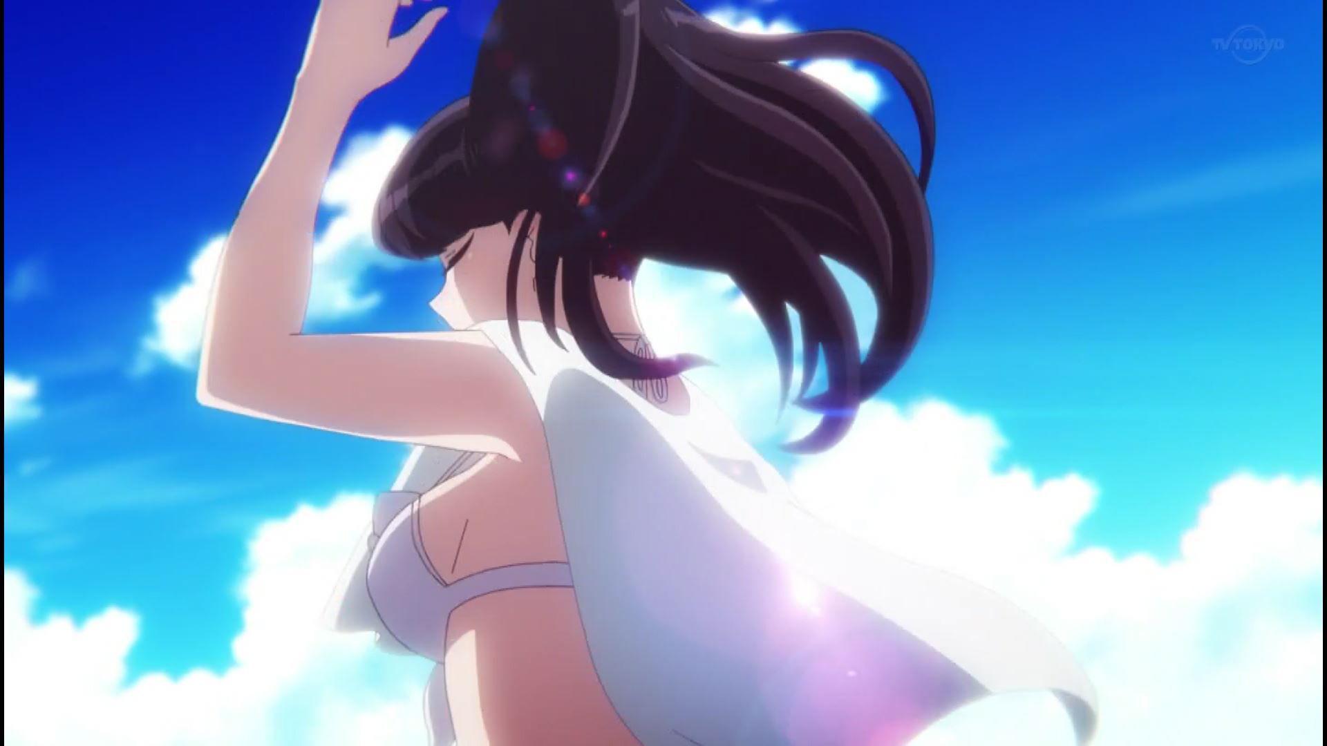 In episode 7 of the anime "Komi-san is a communicator," the swimsuits of girls with erotic! 10