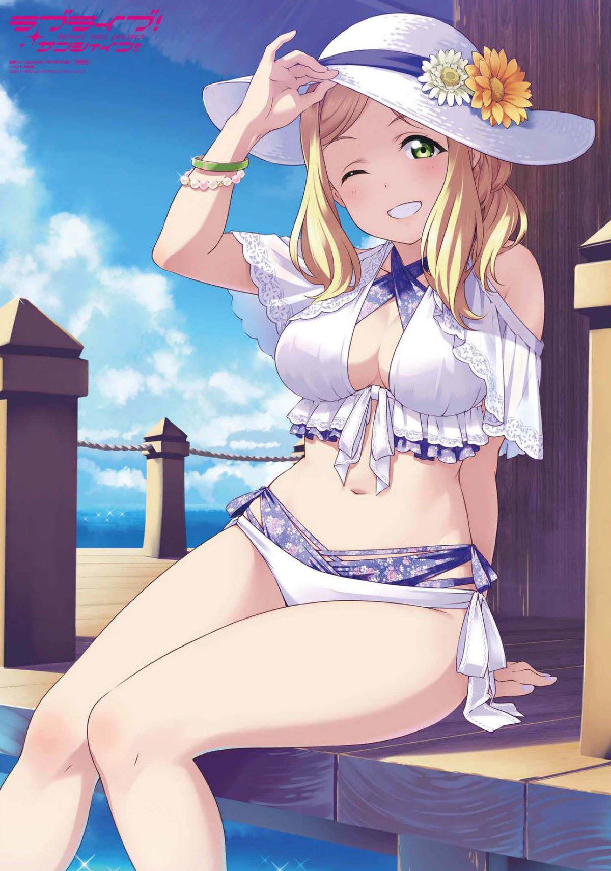 [God image] [Love live!] Erotic 目通ri Official swimsuit illustration wwwwwwww that has been also in the blunder] 3