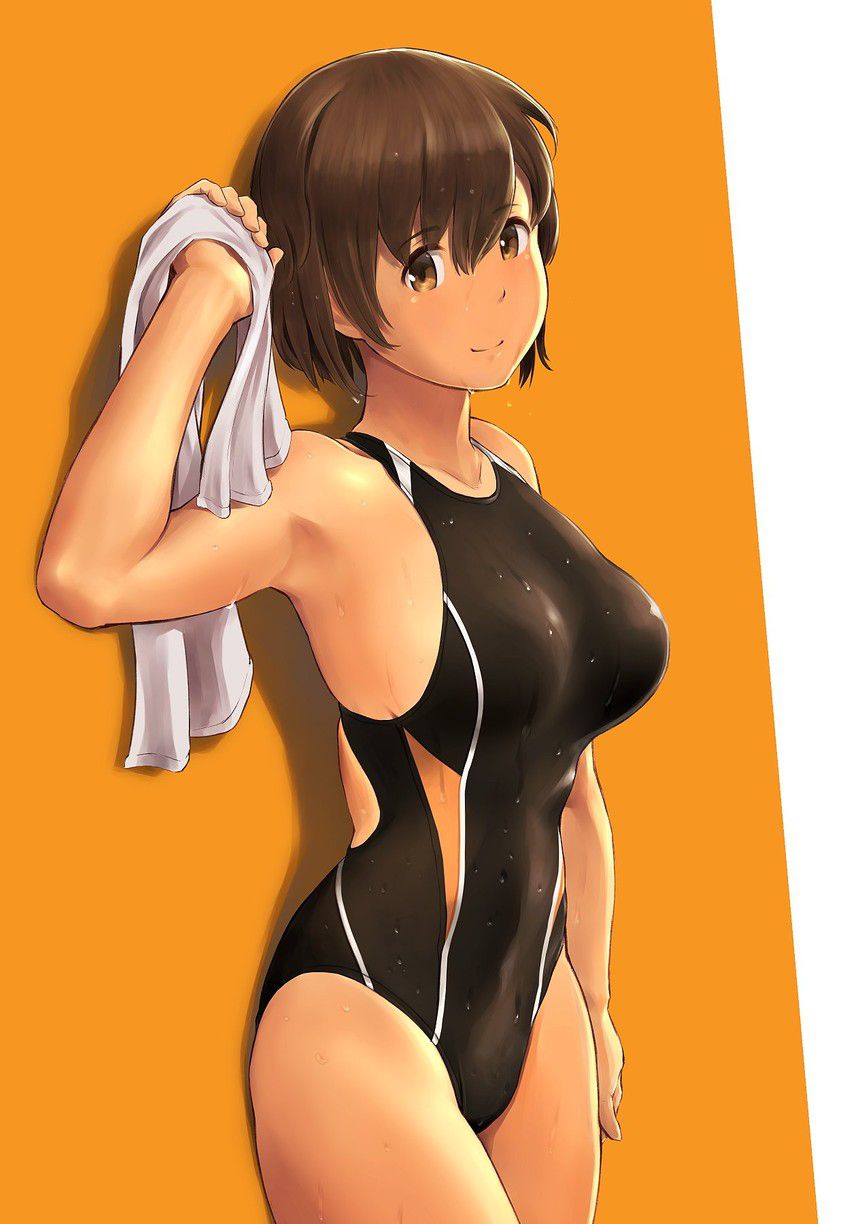 Erotic pictures of beautiful girl with dazzling breasts and pre-hips swimsuit [2d]! (50 sheets) 33