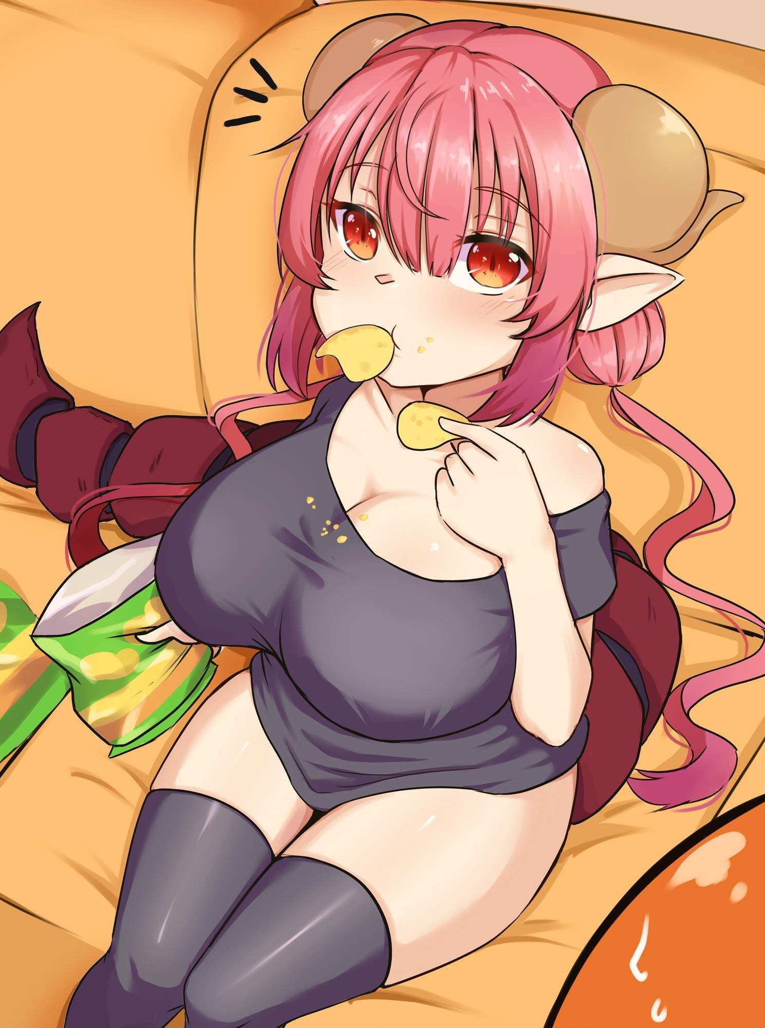 It's an erotic image of Kobayashi-sanchi's May Dragon! 9