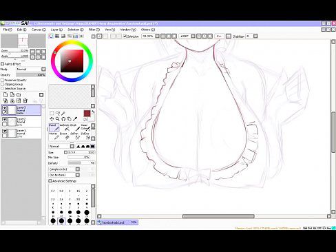 Hentai Speed Drawing - Part 1 - Sketching - 12 min 11
