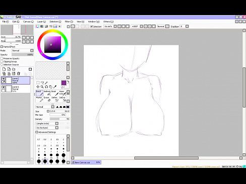 Hentai Speed Drawing - Part 1 - Sketching - 12 min 2