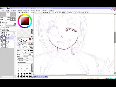 Hentai Speed Drawing - Part 1 - Sketching - 12 min 9