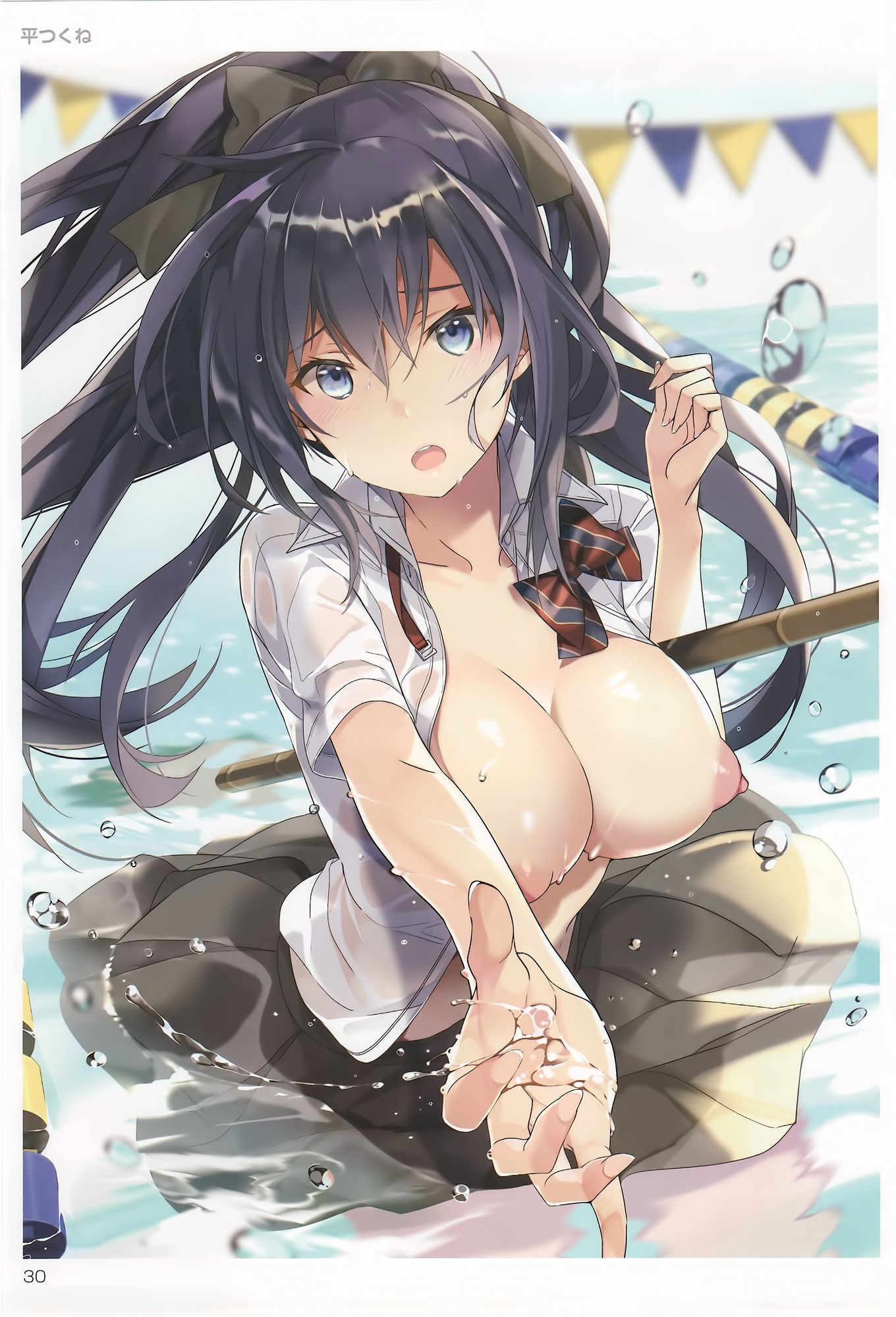 [Secondary/ZIP] wet transparent beautiful girl image that I see underwear or skin wet clothes 7