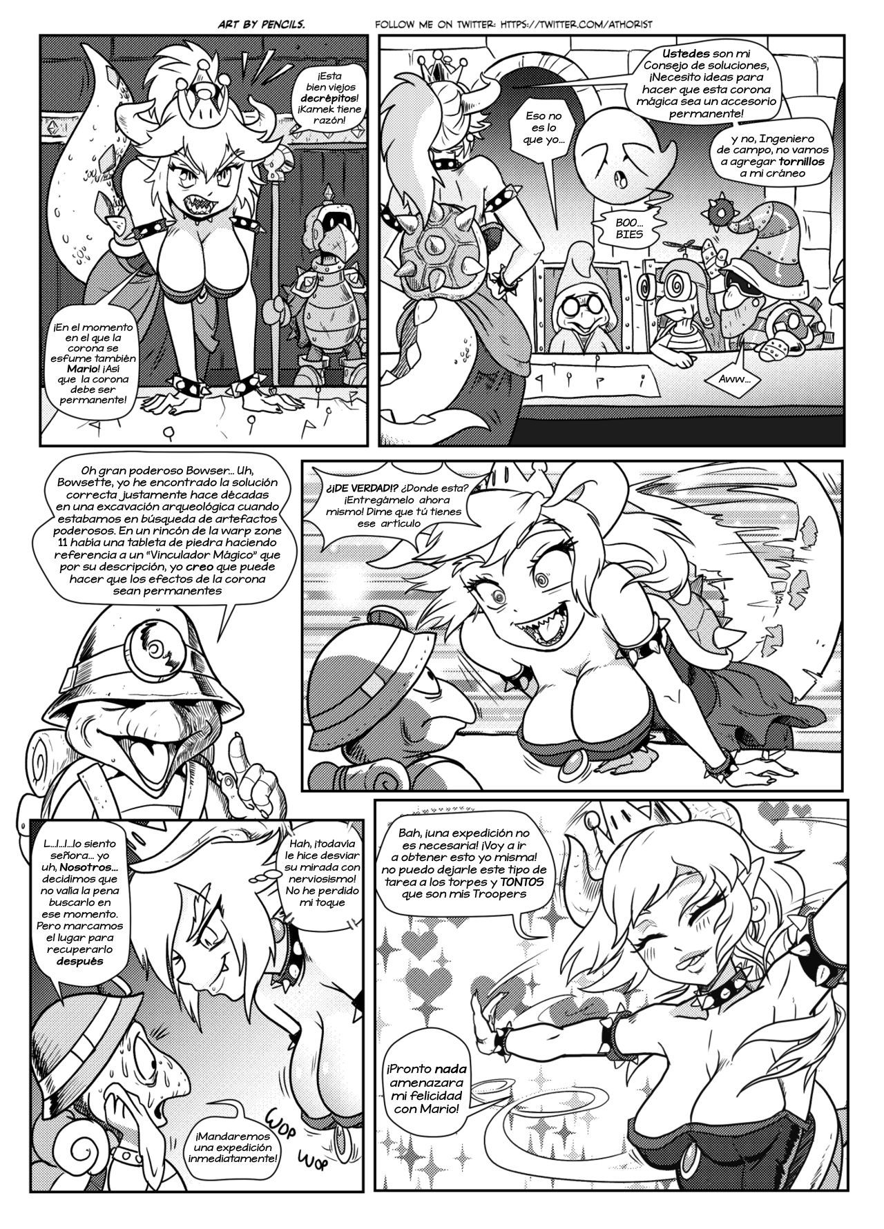 [Pencils] Bowsette comic (Mario Bros.) [Spanish] by Arkoniusx 7